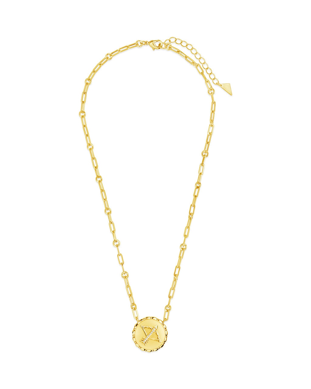 Bold CZ Zodiac Link Pendant Necklace