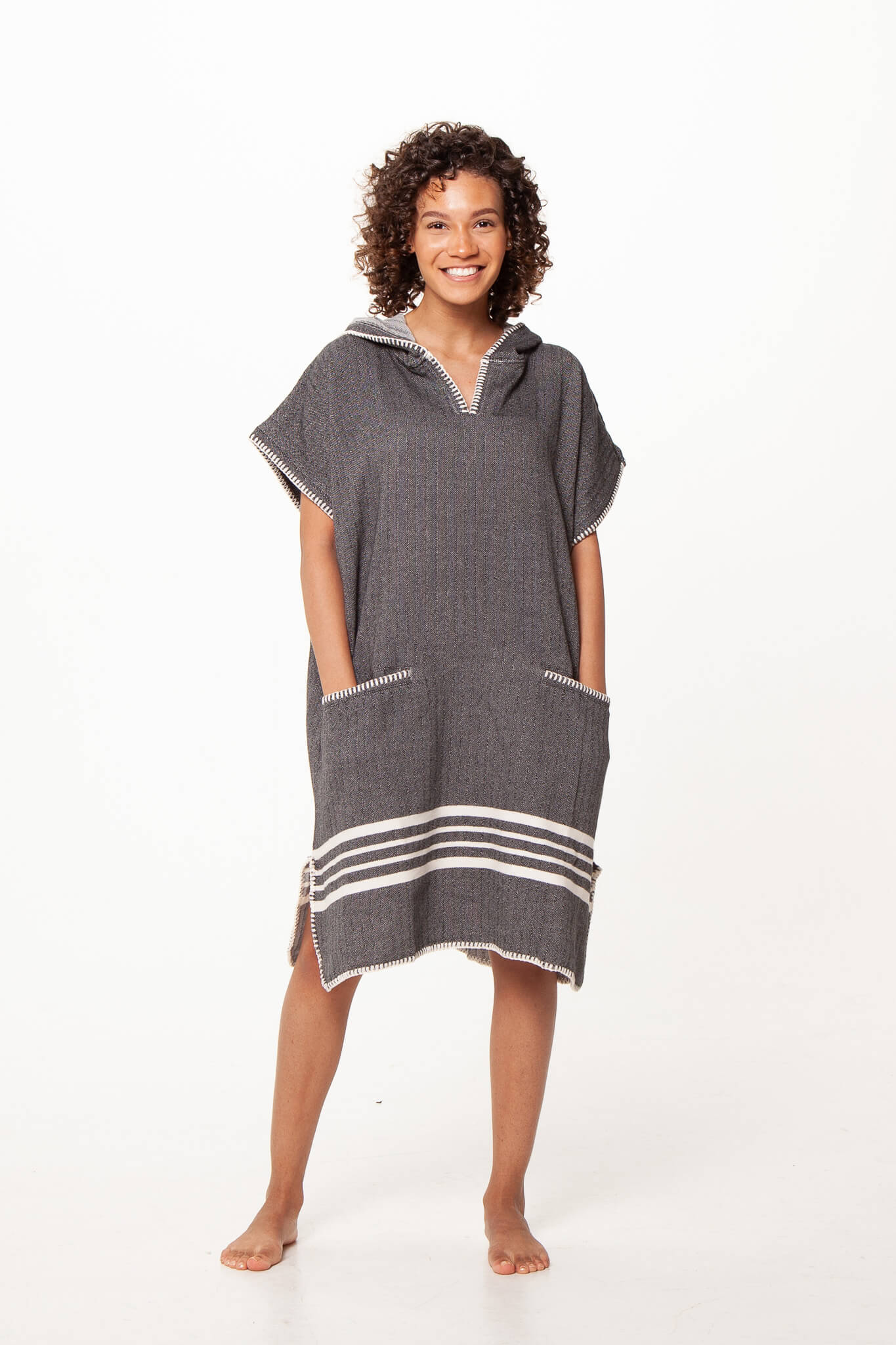 Beach Cover Up, Poncho with Hood