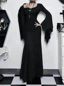 Trendy Slim Fit Batwing Sleeve Dress | ZAKAPOP