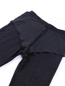 Dark Sexy Slim Fit High-Waisted Lace Flared Pants | ZAKAPOP
