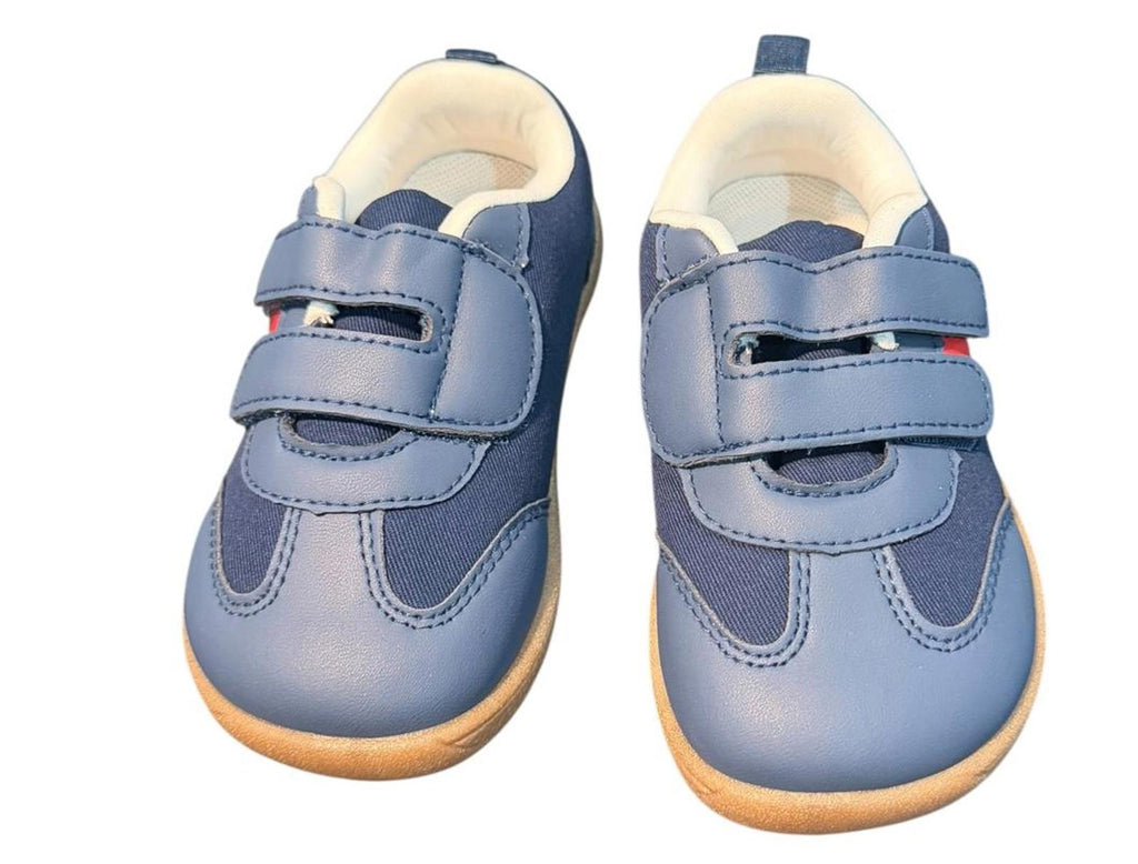 Toddler Blue Soft Sole Shoes with Wide Toe Box Size 7