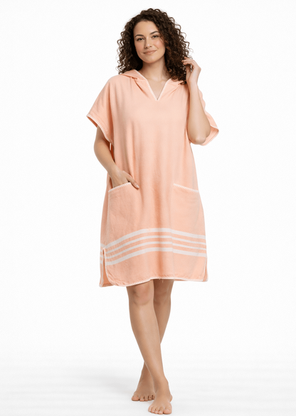 Beach Cover Up, Poncho with Hood