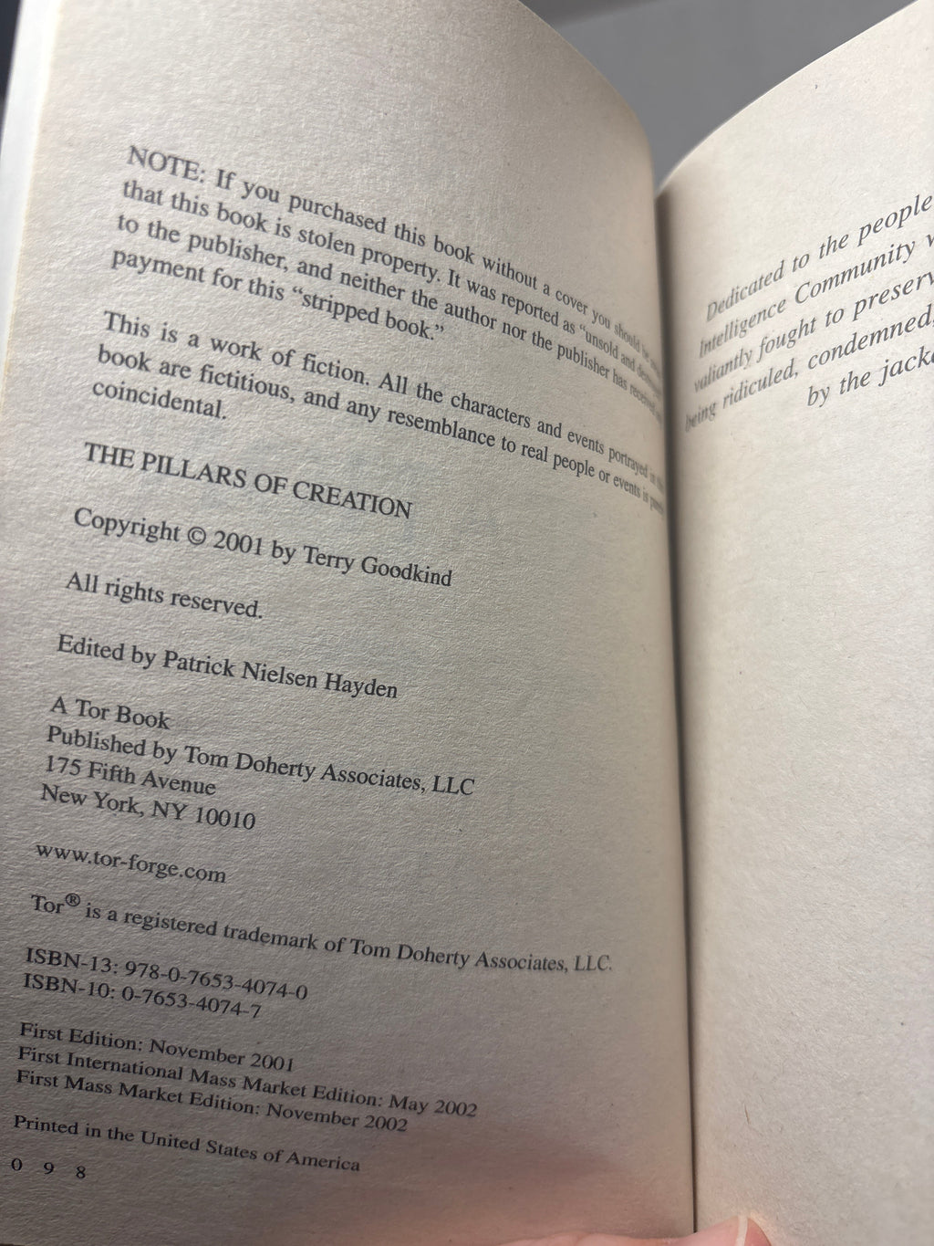 The Pillars of Creation by Terry Goodkind (Sword of Truth #7)