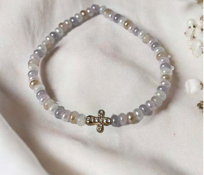 Bead Bracelet with Freshwater Shell &amp; Pearl Beads