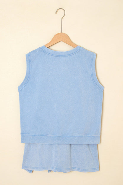 Mineral Wash Tank Top &amp; Lined Skort Set
