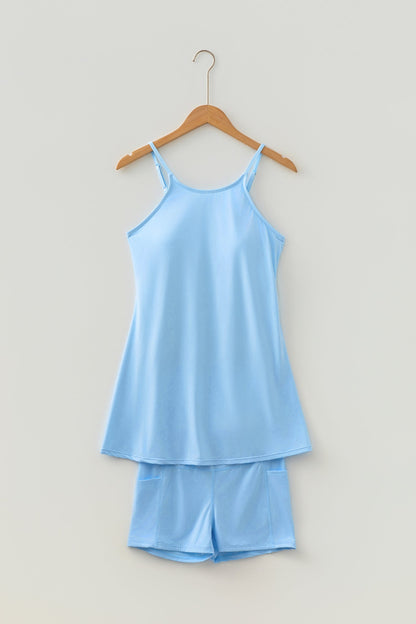 Tunic Tank &amp; Athletic Shorts Set