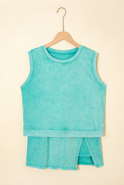 Mineral Wash Tank Top &amp; Lined Skort Set