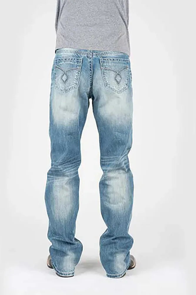 Tin Haul Regular Joe with Grey Diamond Stitch (Light Wash) - Men&