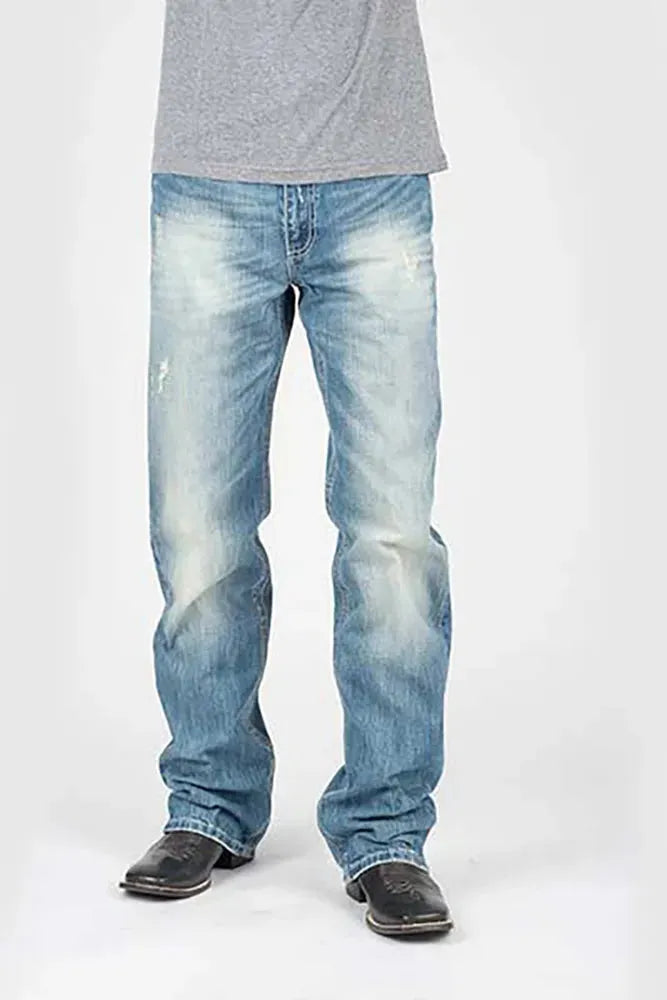 Tin Haul Regular Joe with Grey Diamond Stitch (Light Wash) - Men&