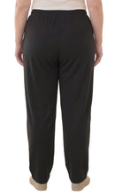 Women's Pull-On Flat Front Knit Pants — Cotton Blend Elastic Waist