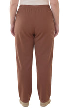 Women's Pull-On Flat Front Knit Pants — Cotton Blend Elastic Waist