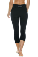 Women's High-Rise Asana Yoga Capris | Black