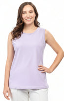 Women's Classic Relaxed Fit Sleeveless Tank Top — Lightweight Cotton Blend