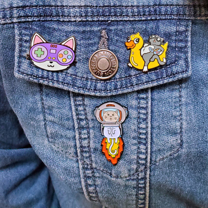 Astronaut Cat Pin