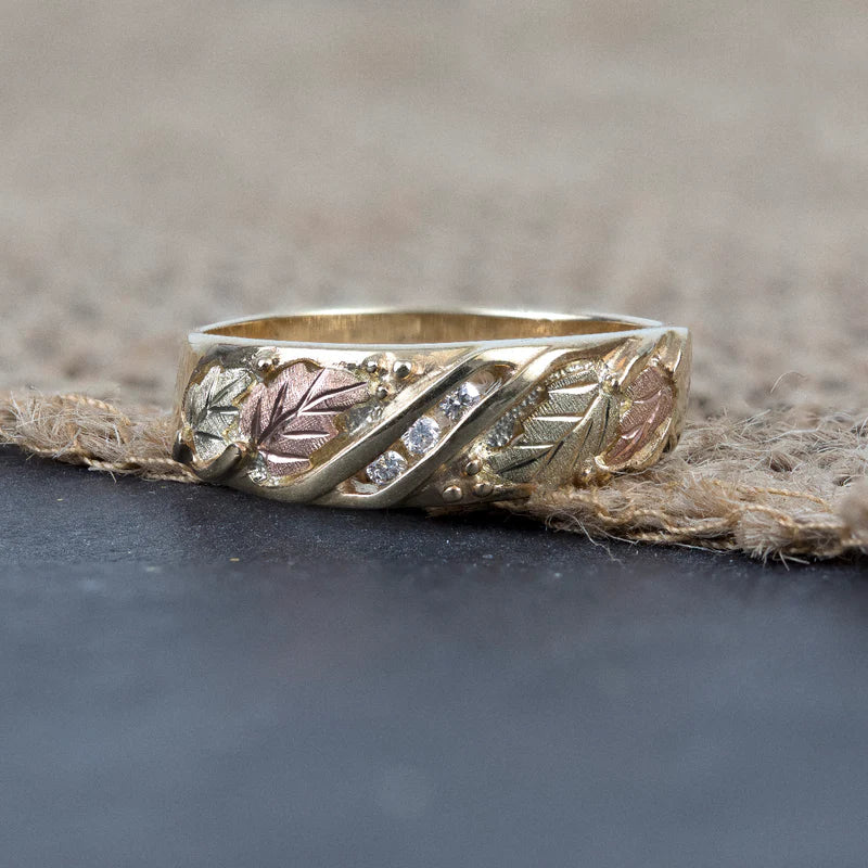 Three Diamond - Black Hills Gold Ladies Ring