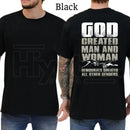 "Created by the Divine" – Humorous Graphic Man and Woman Top
