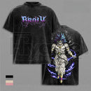 Legendary Saiyan Vintage Washed T-Shirt – Heavyweight Cotton Unisex Anime Graphic Tee