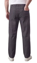 Men's Pull-On Denim and Twill Pants — Elastic Waist Easy Fit