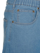 Men's Pull-On Denim and Twill Pants — Elastic Waist Easy Fit
