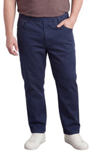 Men's Pull-On Denim and Twill Pants — Elastic Waist Easy Fit
