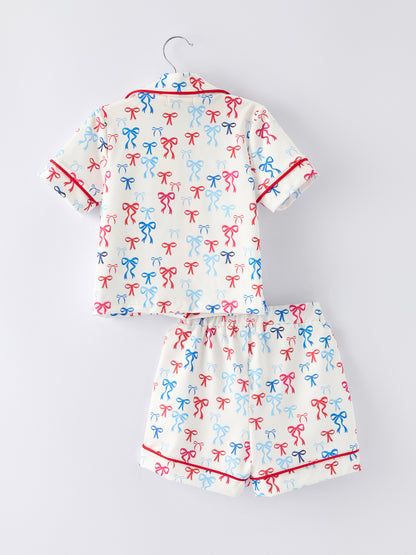 Mommy &amp; Me 4th of july Print Pajama Set