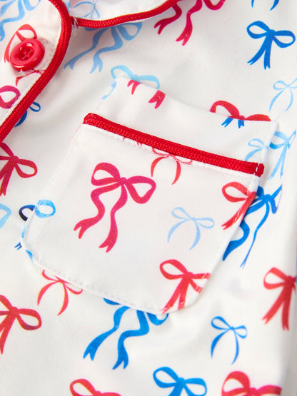 Mommy &amp; Me 4th of july Print Pajama Set