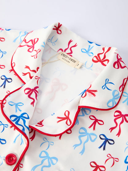 Mommy &amp; Me 4th of july Print Pajama Set