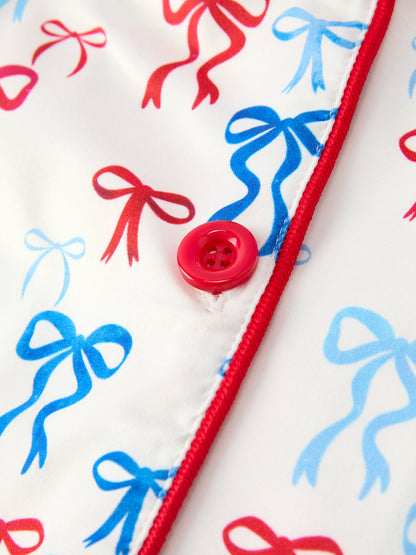 Mommy &amp; Me 4th of july Print Pajama Set