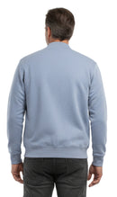 Men's Zip-Up Baseball Fleece Jacket — Lightweight Cotton Blend