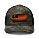 Flag Embroidered Neon Orange (Snapback)