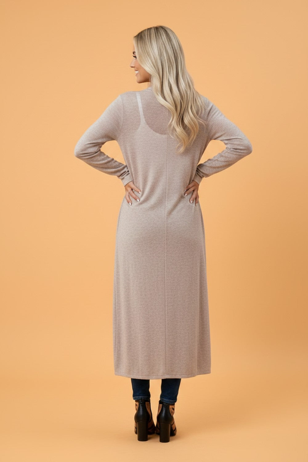 Open Front Tunic Cardigan
