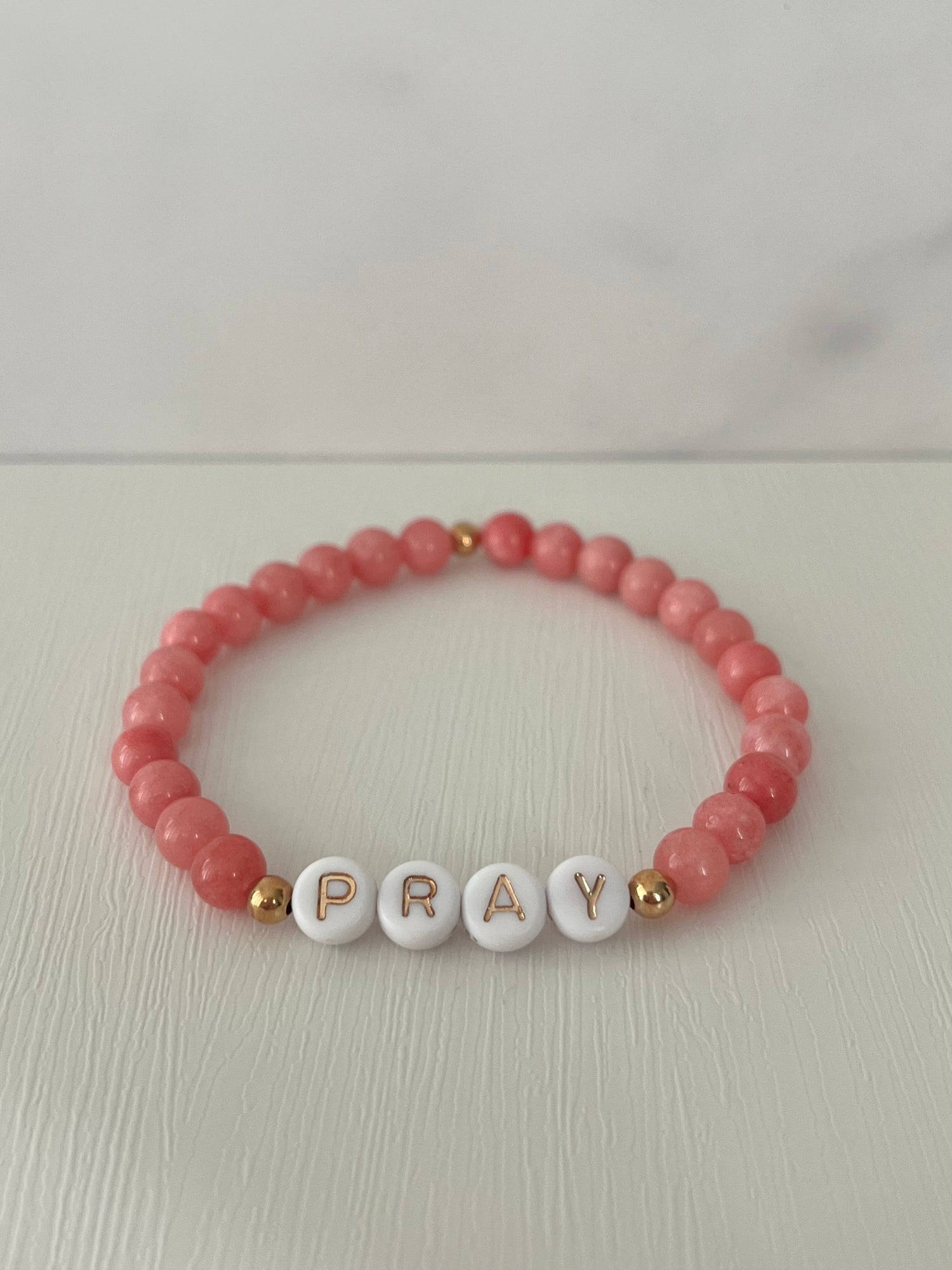 Rejoice Pray Trust Opal Bracelet Set