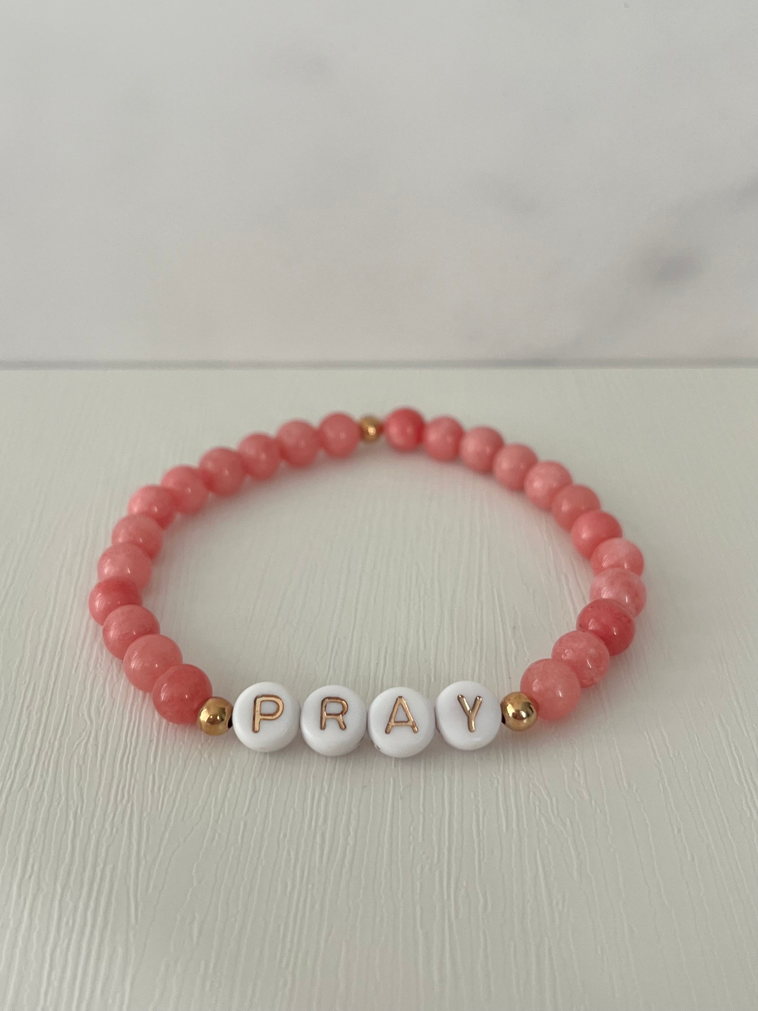 Rejoice Pray Trust Opal Bracelet Set