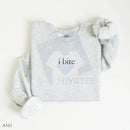 I Bite Sweatshirt: Funny Unhinged Sarcastic Meme Sweater, Humorous Introvert Slogan Pullover, Unique Gag Gift