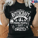 "Bitchcraft" Adult Humor Halloween T-Shirt – Retro Spooky Softstyle Graphic Tee