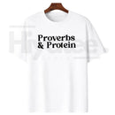 "Workout Graphic" by MAPTEES – Motivational Proverbs & Protein Gym Top