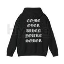 Black Lil Peep 'Come Over When You're Sober' Hoodie – Emo Rap Graphic Pullover, Oversized Vintage Hip-Hop Style Top