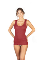 EGI Exclusive Women's Merino Wool Blend Lace-Trimmed Tank Top. Proudly Made in Italy (309)