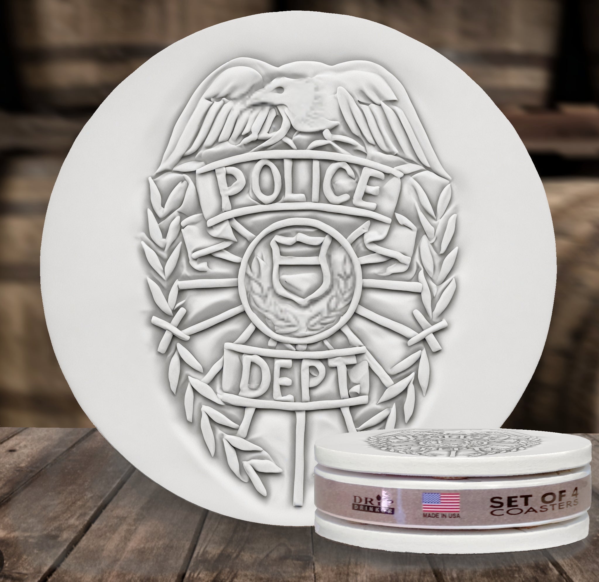 Police Dept Drink Coasters