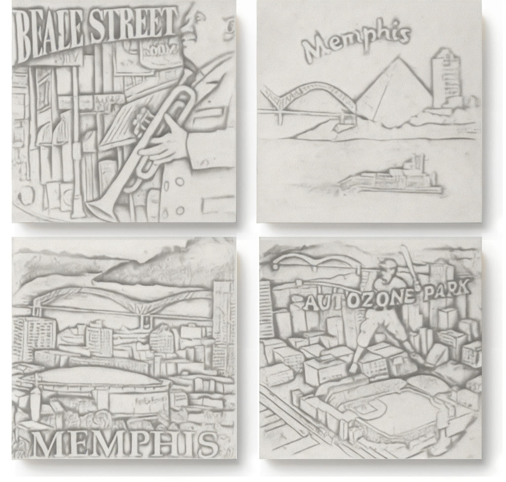 Scenes of Memphis Drink Coasters