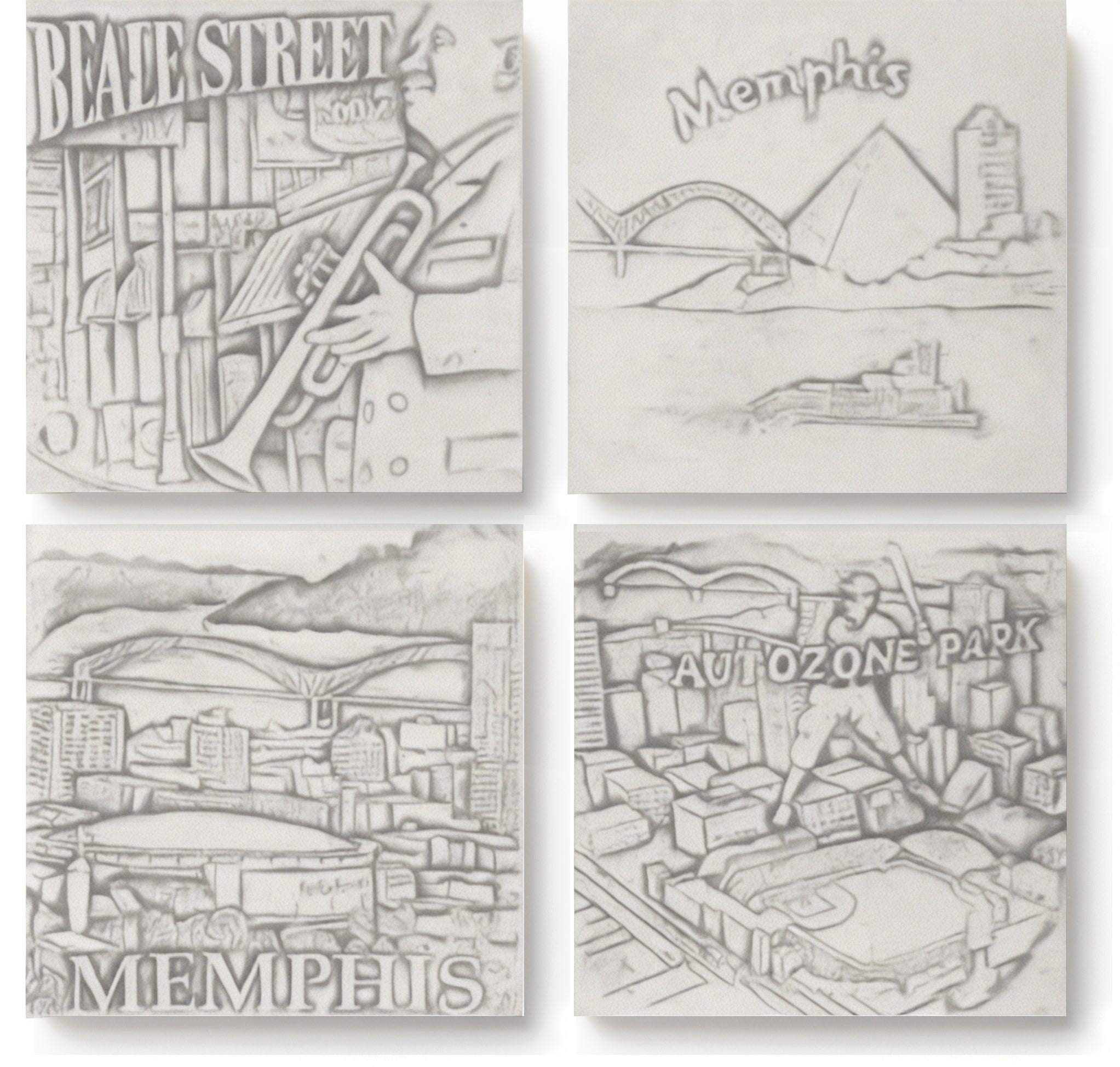 Scenes of Memphis Drink Coasters