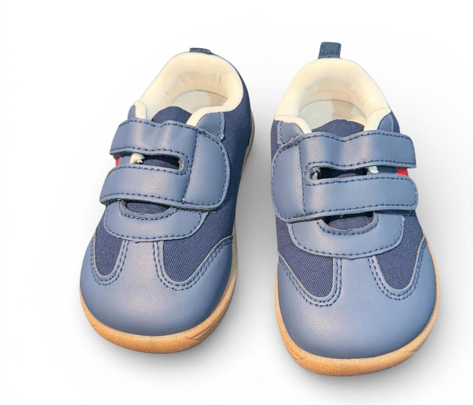 Toddler Blue Soft Sole Shoes with Wide Toe Box Size 7