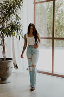 Sophia's Floral Crop Top