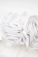 3D Floral Embellished Sexy Strapless Backless Mini Dress - White | ZAKAPOP