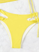 3 Pieces Women's Beach Scenery Letter Print Swimsuit | ZAKAPOP