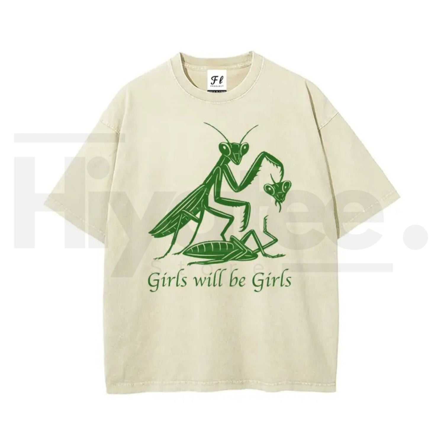 "Bad Omen" 230g Heavyweight Vintage Washed Streetwear Tee
