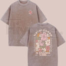 Motherhood Vintage Washed T-Shirt – 230G Heavy Cotton Double-Sided Graphic Tee
