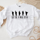 Buffy The Vampire Slayer "Out For A Walk Btch" Sweatshirt: Spike Quote Crewneck