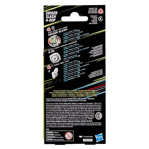 Beyblade X X-Over Project Driger Slash 4-80P Starter Pack Set with Takara Tomy Balance Type Top and Launcher, Battling Tops Game Toys, Ages 8+