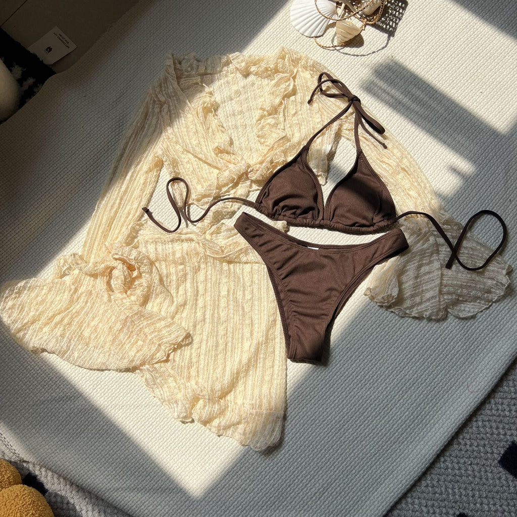 4-Piece Sexy Lace Mesh Bikini Set | ZAKAPOP